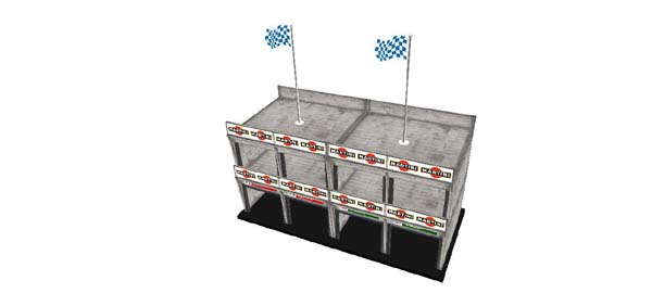 Modified Carrera Pit Boxes